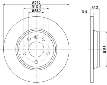 Тормозной диск (HELLA: 8DD 355 124-891)