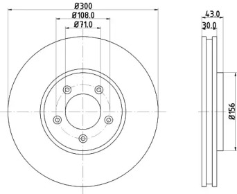 Тормозной диск (HELLA: 8DD 355 106-811)