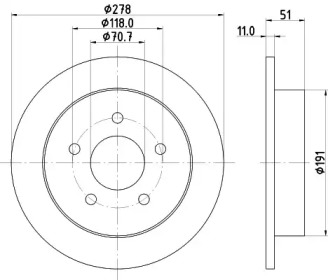 Тормозной диск (HELLA: 8DD 355 106-961)