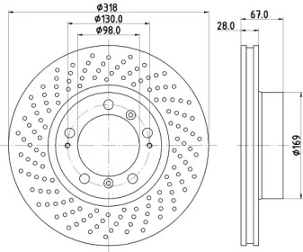 Тормозной диск (HELLA: 8DD 355 121-881)