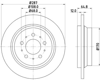 Тормозной диск (HELLA: 8DD 355 124-791)