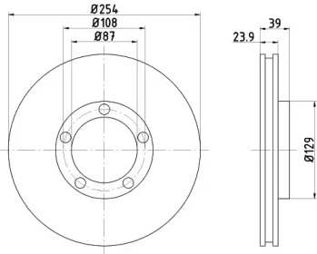 Тормозной диск (HELLA: 8DD 355 107-141)