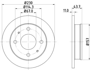 Тормозной диск (HELLA: 8DD 355 107-171)