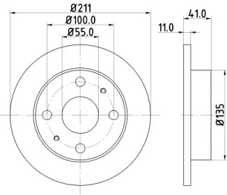 Тормозной диск (HELLA: 8DD 355 107-291)