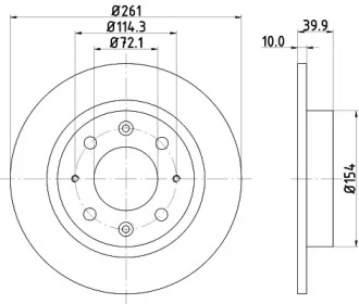 Тормозной диск (HELLA: 8DD 355 107-371)