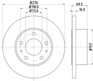 Тормозной диск (HELLA: 8DD 355 107-421)