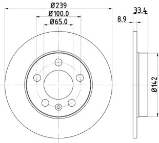 Тормозной диск (HELLA: 8DD 355 107-461)