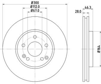 Тормозной диск (HELLA: 8DD 355 123-811)