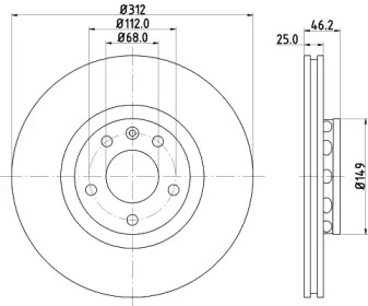 Тормозной диск (HELLA: 8DD 355 124-131)