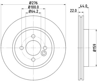 Тормозной диск (HELLA: 8DD 355 123-851)