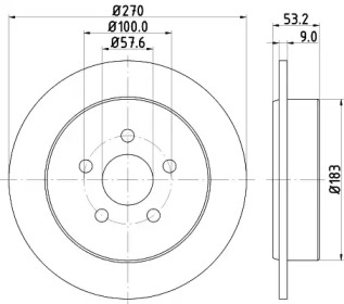 Тормозной диск (HELLA: 8DD 355 107-921)