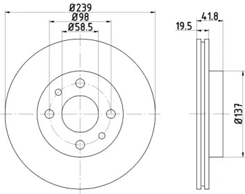 Тормозной диск (HELLA: 8DD 355 107-981)