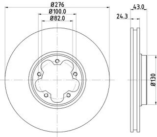 Тормозной диск (HELLA: 8DD 355 108-121)