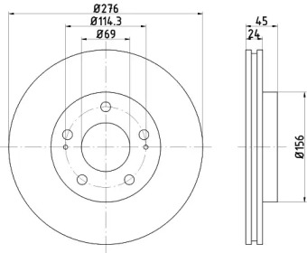 Тормозной диск (HELLA: 8DD 355 108-191)