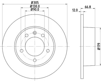 Тормозной диск (HELLA: 8DD 355 108-291)