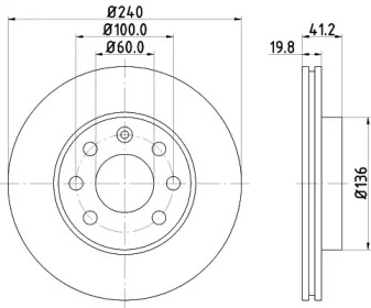 Тормозной диск (HELLA: 8DD 355 108-331)