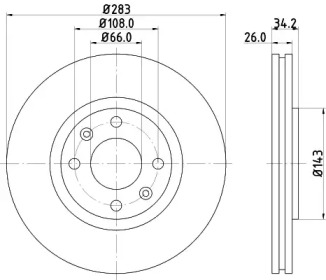 Тормозной диск (HELLA: 8DD 355 123-561)