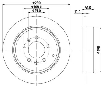 Тормозной диск (HELLA: 8DD 355 124-881)