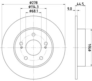 Тормозной диск (HELLA: 8DD 355 108-541)