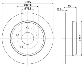 Тормозной диск (HELLA: 8DD 355 108-611)