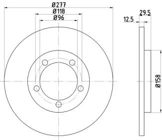 Тормозной диск (HELLA: 8DD 355 108-671)