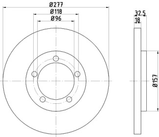 Тормозной диск (HELLA: 8DD 355 108-681)