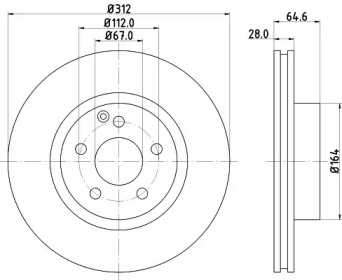 Тормозной диск (HELLA: 8DD 355 121-241)