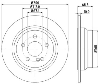 Тормозной диск (HELLA: 8DD 355 108-831)