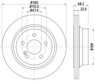 Тормозной диск (HELLA: 8DD 355 124-511)