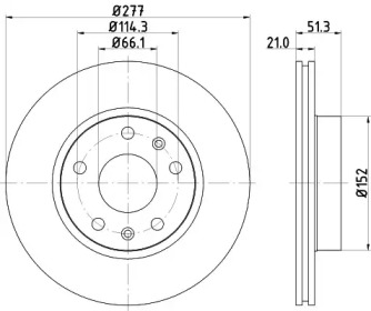 Тормозной диск (HELLA: 8DD 355 108-902)