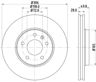 Тормозной диск (HELLA: 8DD 355 124-831)