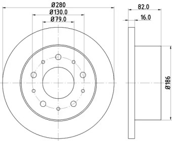 Тормозной диск (HELLA: 8DD 355 108-981)