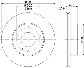 Тормозной диск (HELLA: 8DD 355 109-021)