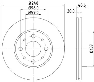 Тормозной диск (HELLA: 8DD 355 109-111)