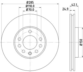 Тормозной диск (HELLA: 8DD 355 109-241)