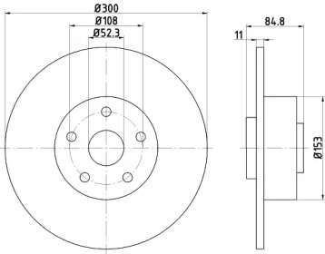 Тормозной диск (HELLA: 8DD 355 113-871)