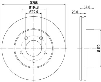 Тормозной диск (HELLA: 8DD 355 109-391)