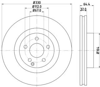 Тормозной диск (HELLA: 8DD 355 109-421)