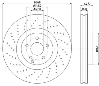 Тормозной диск (HELLA: 8DD 355 109-491)