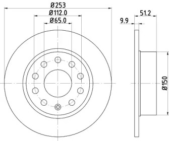 Тормозной диск (HELLA: 8DD 355 124-431)