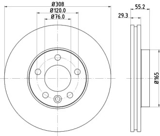 Тормозной диск (HELLA: 8DD 355 109-661)