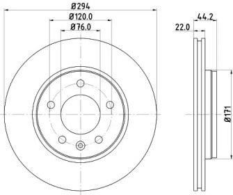 Тормозной диск (HELLA: 8DD 355 128-031)