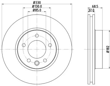 Тормозной диск (HELLA: 8DD 355 121-081)