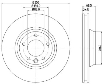 Тормозной диск (HELLA: 8DD 355 121-101)