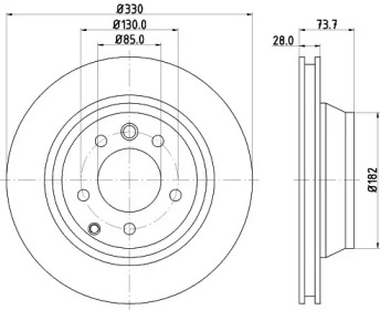 Тормозной диск (HELLA: 8DD 355 121-111)