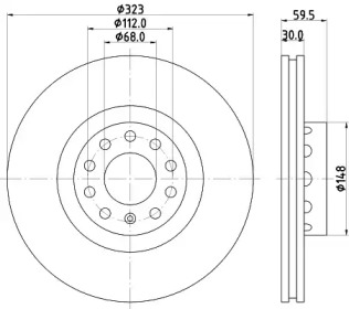 Тормозной диск (HELLA: 8DD 355 118-611)