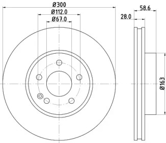 Тормозной диск (HELLA: 8DD 355 110-071)