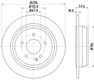 Тормозной диск (HELLA: 8DD 355 124-141)