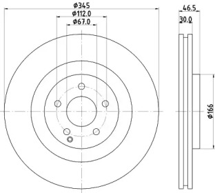 Тормозной диск (HELLA: 8DD 355 110-112)