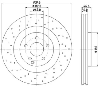 Тормозной диск (HELLA: 8DD 355 110-131)